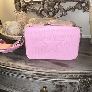 VINTAGE HAVANA Henna Star Crossbody PINK Camera Bag Purse EUC